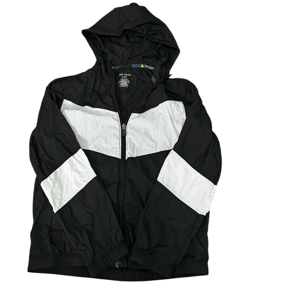 Black and White Hooded Jacket